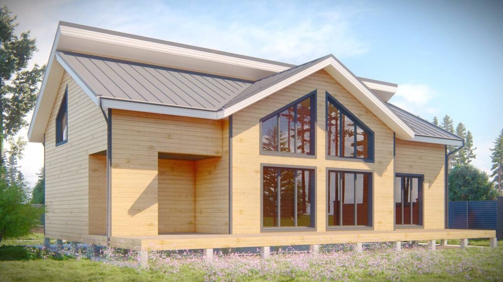 Современный каркасный дом XX36